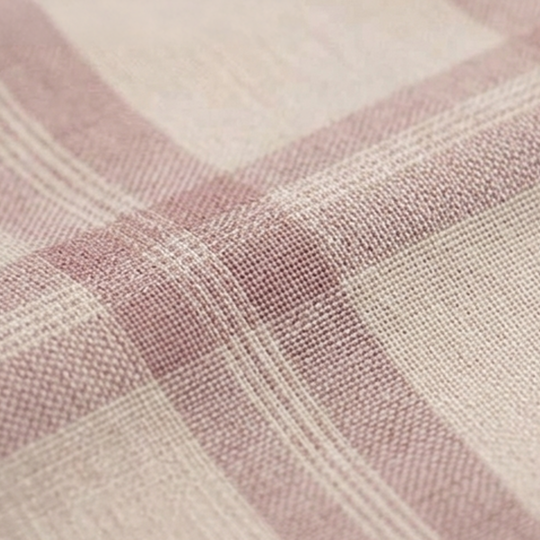 Classic Plaid Dress Shirt – Cream & Mauve / Dusty Pink